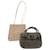 Salvatore Ferragamo Shoulder Hand Bag Leather 2Set Gray Beige Auth bs11616 Grey  ref.1246692