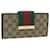 Portefeuille GUCCI GG Canvas Web Sherry Line Beige Vert Rouge Auth yk10574 Toile  ref.1246733