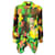 Autre Marque Richard Quinn Blouse en soie boutonnée à manches longues et imprimé multi-fleurs marron Multicolore  ref.1246822