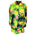 Autre Marque Richard Quinn Robe en soie boutonnée à manches longues et imprimé floral multicolore noir avec ceinture  ref.1246824
