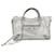 Balenciaga City Medium Leder 2-Ways Tasche in Metallic-Silber  ref.1247214