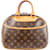 Louis Vuitton Canvas Monogram Deauville PM Handbag Brown Leather  ref.1247218