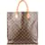 Louis Vuitton Canvas Monogram Sac Plat Handbag Brown Cloth  ref.1247228
