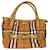 Burberry Aurelia House Check Canvas & Leather Trim Convertible "Sheldon tote" Bag Beige Cloth  ref.1247244