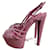 Christian Louboutin Crystal pink sandals Suede  ref.1247284