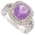 Autre Marque MATY RING 0871311 55 WHITE GOLD 18K AMETHYST AND DIAMONDS 0.23ct 4.7GR RING Silvery  ref.1247363