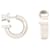 Hermès NEW HERMES O KELLY CLOU DE SELLE PALLADIE EARRING BOX EARRINGS Silvery Steel  ref.1247399