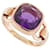 POIRAY INDRANI GM T RING49 52 AMETHYST STONE IN ROSE GOLD 18K 5.7G RING Golden Pink gold  ref.1247423