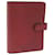 LOUIS VUITTON Epi Agenda MM Day Planner Cover Rouge R20047 LV Auth bs11828 Cuir  ref.1247619