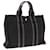 Hermès HERMES Fourre ToutPM Hand Bag Canvas Black Gray Auth bs11834 Grey Cloth  ref.1247669