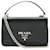 Prada Black Calfskin Logo Flap Chain Crossbody Leather  ref.1247780