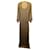 Vestido maxi de malha metálica Missoni com manga Dolman em viscose de poliéster dourado Metálico  ref.1247856
