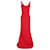 Herve Leger Ellen Bandage Gown in Red Rayon Cellulose fibre  ref.1247932