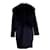 Jil Sander Navy Faux Fur Coat in Navy Blue Acrylic  ref.1247936