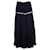 Jupe mi-longue plissée ornée Sandro Debby en polyester noir  ref.1247939