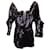Combishort Balmain à épaules dénudées et paillettes en polyester noir  ref.1247945