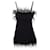 Mini-robe ornée de plumes Staud Etta en viscose noire Fibre de cellulose  ref.1247954