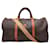 Luggage Céline Celine Macadam Boston Travel Duffle Bag with Strap (Rare) Brown Cloth  ref.1248048