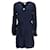 Tommy Hilfiger Damen-Kleid mit regulärer Passform aus marineblauer Viskose Zellulosefaser  ref.1248064