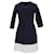 Tommy Hilfiger Damenkleid mit normaler Passform Marineblau Viskose Zellulosefaser  ref.1248071