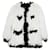 Casaco de pele falsa preto e branco Chanel Vintage Outono 1994 Pele sintetica  ref.1248125
