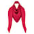 Louis Vuitton Chal de seda rojo con monograma LV. Roja  ref.1248126