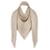 Louis Vuitton LV Monogram shawl new Ivoire colour Beige Silk  ref.1248128