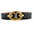 Hermès Cinturones HERMES Cadena de Ancre Negro Cuero  ref.1248351