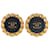 Chanel Ohrringe CC Golden Leder  ref.1248566