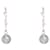 Chanel earrings CC Silvery Metal  ref.1248665