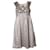 HOSS INTROPIA, Metallic beaded dress with ribbon Silvery Linen  ref.1248983