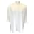 Autre Marque Brunello Cucinelli Blanco / Blusa de algodón con botones y flecos de cuentas de Monili plateada  ref.1249086
