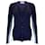 Autre Marque Akris Punto Azul Marino / Conjunto de dos piezas de jersey tipo cárdigan de punto de lana celeste y camiseta sin mangas  ref.1249098