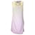 Autre Marque Armani Collezioni Marfil / Vestido de seda drapeado sin mangas con efecto degradado lila Púrpura  ref.1249099