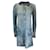 Autre Marque Avant Toi Teal Long Sleeved Button-front Linen Knit Long Cardigan Sweater Blue  ref.1249102