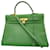 Hermès hermes kelly 25 Green Leather  ref.1249340