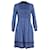 Apc EIN.P.C. Bedrucktes Kleid „Romy“ aus blauer Baumwolle  ref.1249625
