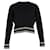 Pull à ourlet logo rayé noir Dior en cachemire noir Laine  ref.1249626