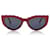 Valentino Garavani Valentino Red Acetate Soul Rockstud Sunglasses 4060 53/20 140mm Plastic  ref.1249673