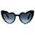Saint Laurent Óculos de sol pretos Lou Lou em formato de coração Acetato  ref.1249712