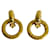 Céline Logo Hoop Clip On Earrings Metal  ref.1249749