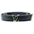 Louis Vuitton Black branded buckle skinny belt Leather  ref.1249804