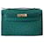 Hermès Kelly Pochette Vert Verone Ostrich Gold Hardware Green Ostrich leather  ref.1250026