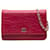 Chanel Pink Camellia Wallet On Chain Leather Pony-style calfskin  ref.1250032