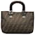 Fendi Brown Zucca Twins Handbag Cloth Cloth  ref.1250035