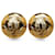 Chanel Gold CC Clip On Earrings Golden Metal Gold-plated  ref.1250036