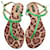 Dolce & Gabbana Tamanho de sandálias de couro envernizado Dolce&Gabbana 37.5 eu Marrom Lona  ref.1250394