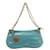 GUCCI Mini Croc Embossed Leather Shoulder Bag in Turquoise  ref.1250396