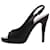 Chanel 2012 Interlocking CC Logo Slingback Sandals Size EU 37 C Black Cloth  ref.1250444