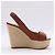 Sandali slingback espadrillas con zeppa in pelle marrone Louis Vuitton Taglia 37 - vista 10